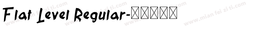 Flat Level Regular字体转换